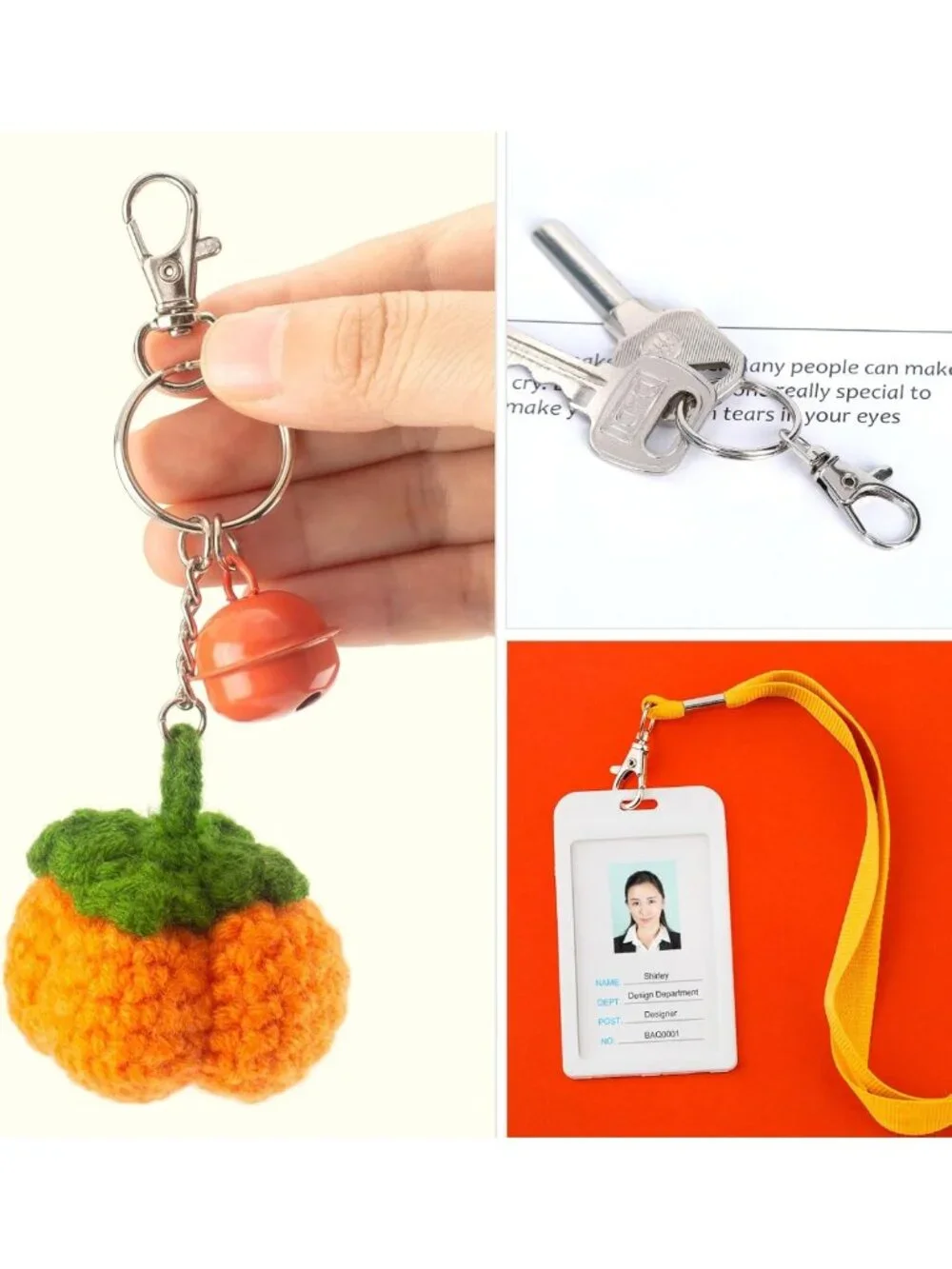 50PCS Metal Lobster Claw Clasps & Keychain Clips, DIY Key Ring Making Kit